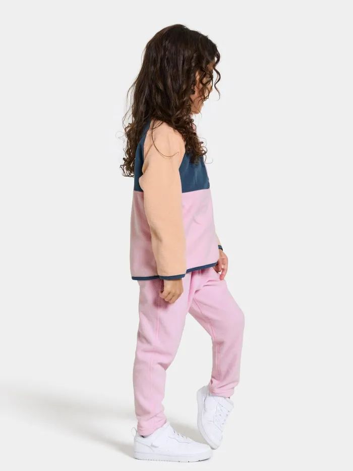 Monte Kids039 Half Button Orchid Pink Kids Didriksons Fleece and Midlayers