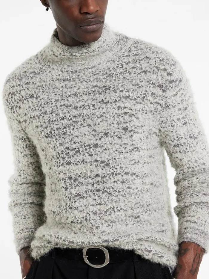 MONTELLO MOCK NECK Charcoalturtle Dove Men John Varvatos Sweaters