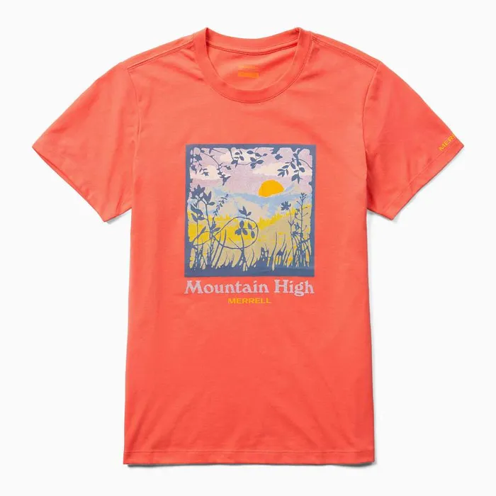 Mountain High Square Tee Cayenne Women Merrell Tops