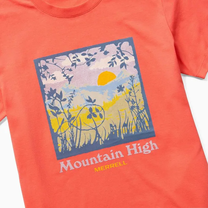 Mountain High Square Tee Cayenne Women Merrell Tops Mountain High Square Tee Cayenne Women Merrell Tops