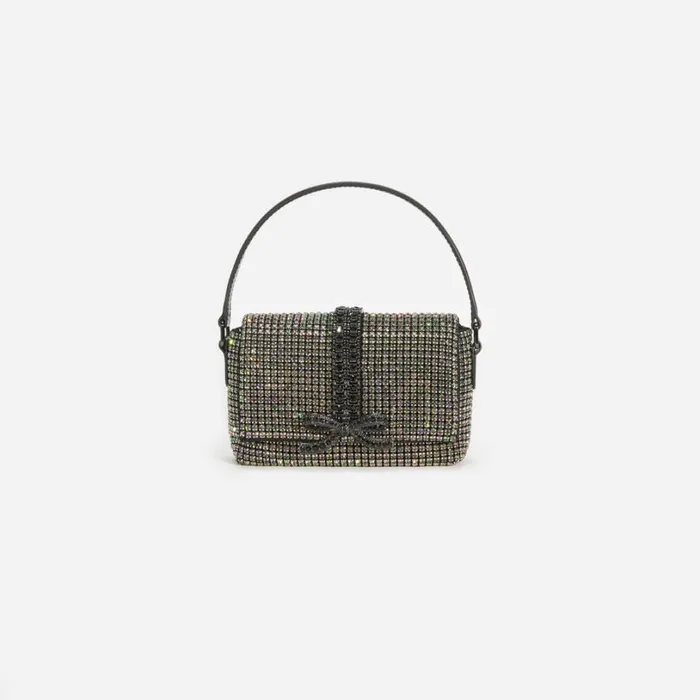 Multi Rhinestone Chainmail Micro Bag Women Self Portrait Micro