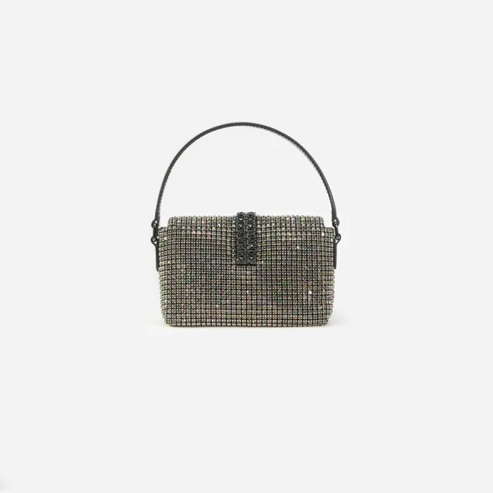 Multi Rhinestone Chainmail Micro Bag Women Self Portrait Micro Multi Rhinestone Chainmail Micro Bag Women Self Portrait Micro