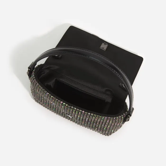 Multi Rhinestone Chainmail Micro Bag Women Self Portrait Micro Multi Rhinestone Chainmail Micro Bag Women Self Portrait Micro