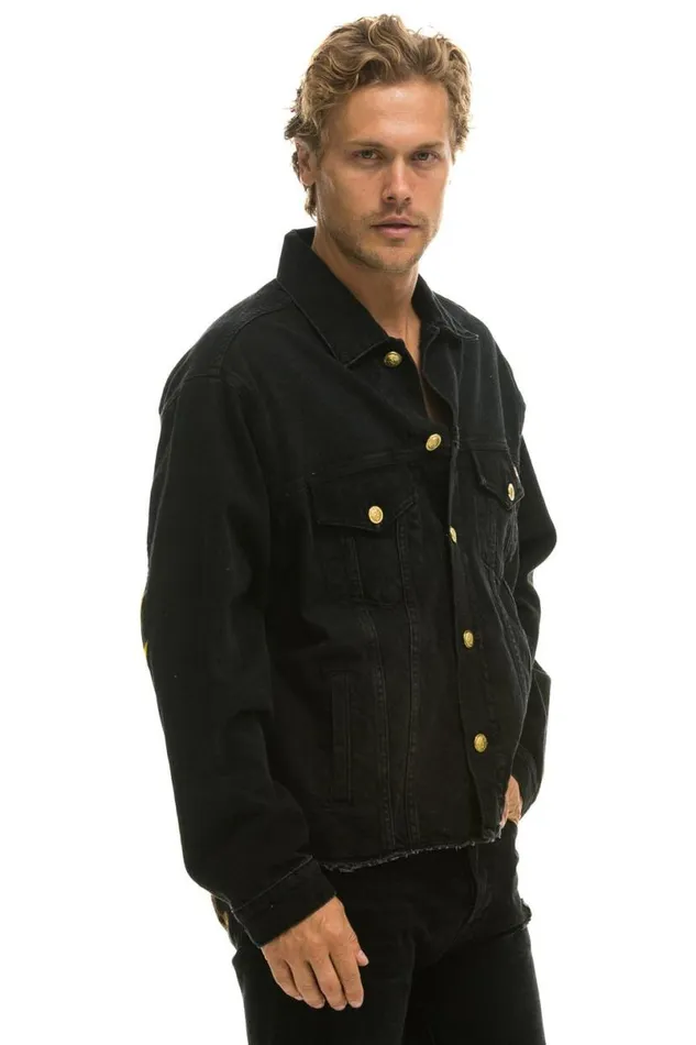 Need For Speed Oversized Crop Denim Jacket 8211 Vintage Black WomenMen Aviator Nation Denim