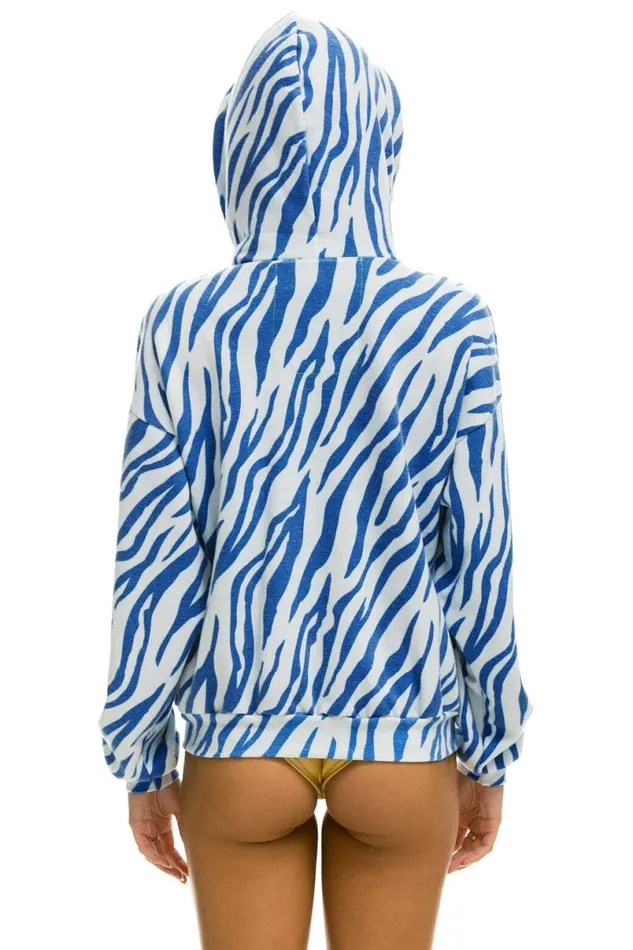 Ninja Pullover Hoodie 8211 Blue Tiger WomenMen Aviator Nation Hoodies