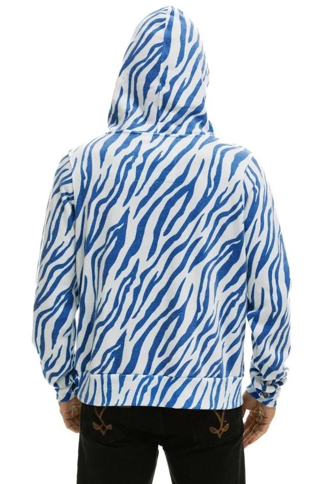 Ninja Pullover Hoodie 8211 Blue Tiger WomenMen Aviator Nation Hoodies