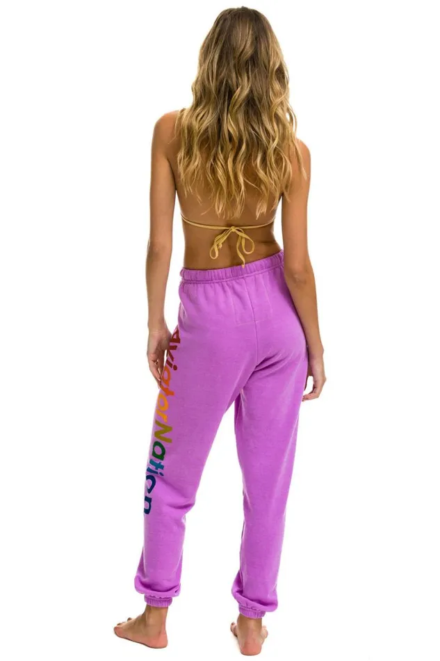 North Shore Sweatpants 8211 Neon Purple Women Aviator Nation Sweatpants
