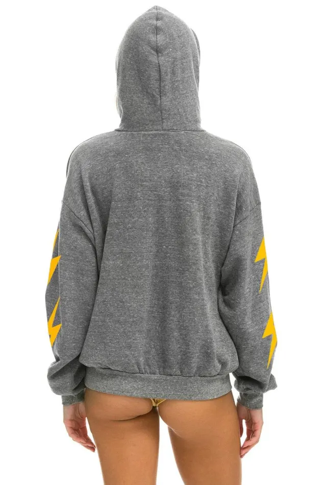 Outside Lands 2024 Relaxed Zip Hoodie 8211 Heather Grey WomenMen Aviator Nation Hoodies