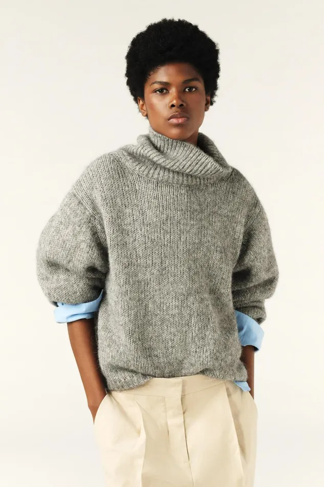 Oversized Sweater Alovie Pink Women Baandsh Sweaters and Cardigans