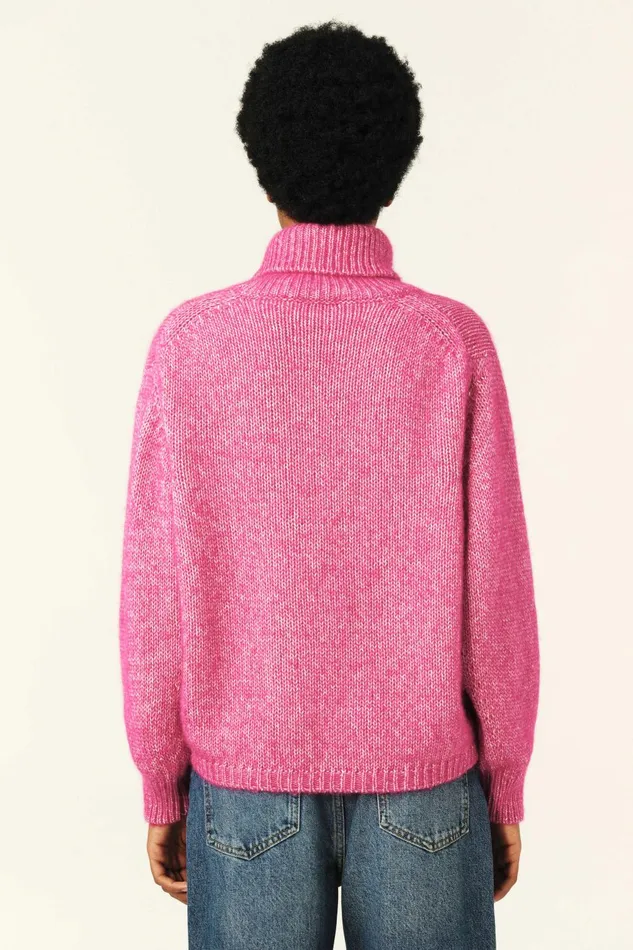 Oversized Sweater Alovie Pink Women Baandsh Sweaters and Cardigans
