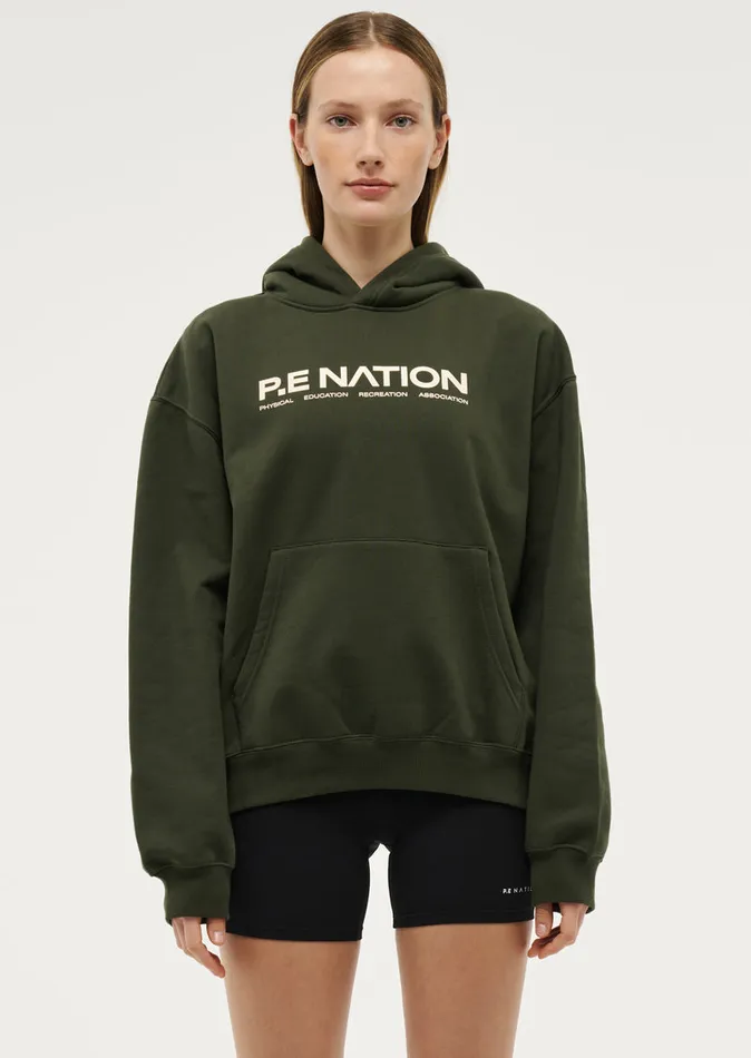 PE Nation Hoodies Women COMEBACK HOODIE IN FOREST NIGHT