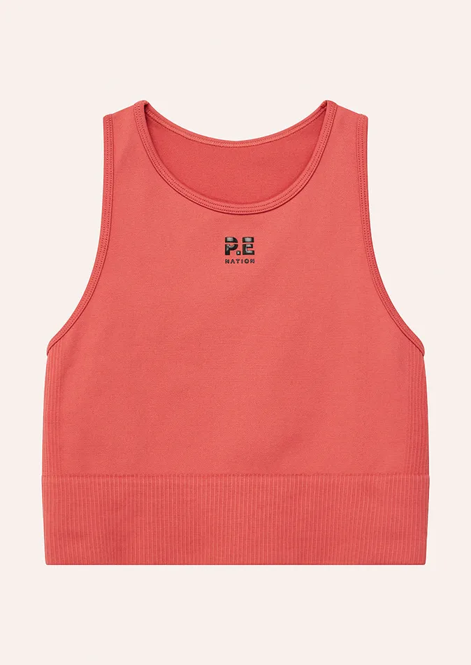 PE Nation RESTORE SEAMLESS TANK IN BRICK RED Women Seamless