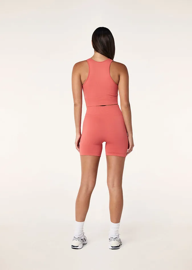 PE Nation RESTORE SEAMLESS TANK IN BRICK RED Women Seamless