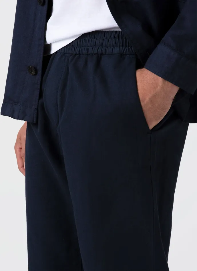 Pants Cotton Linen Drawstring Trouser Navy 8211 ussunspel Men Pants Cotton Linen Drawstring Trouser Navy 8211 ussunspel Men
