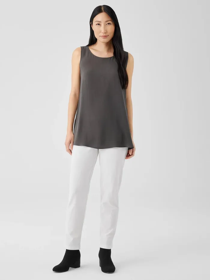 Pants Shorts and Jumpsuits Women Eileen Fisher Washable Stretch Crepe Pant White