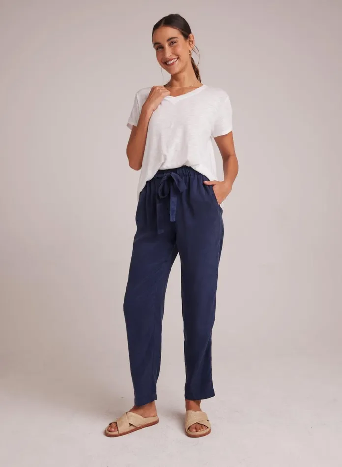 Pants Women Bella Dahl Rose Easy Trouser 8211 Brazilian Navy