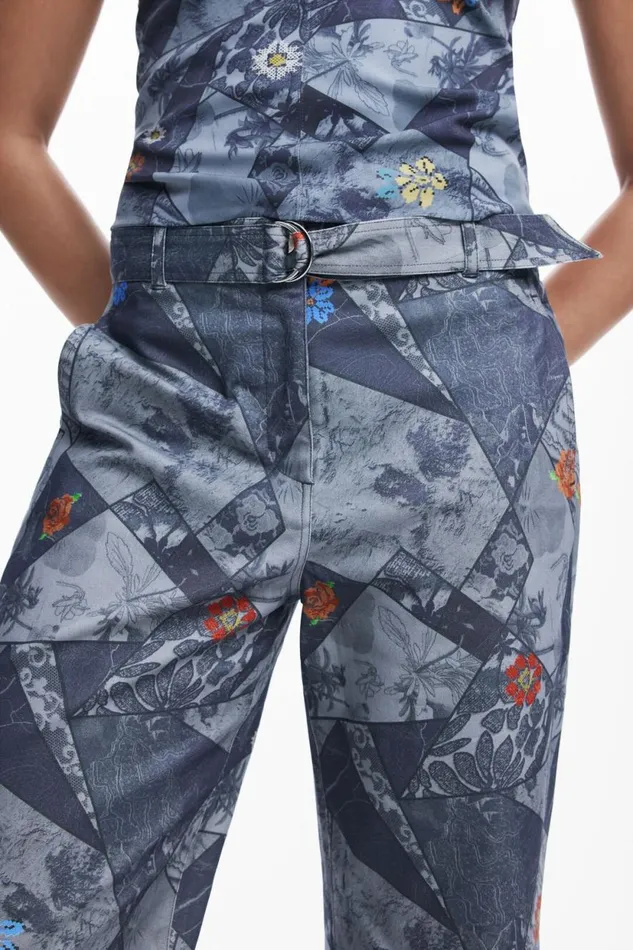 Pants Women Desigual Trousers Blue