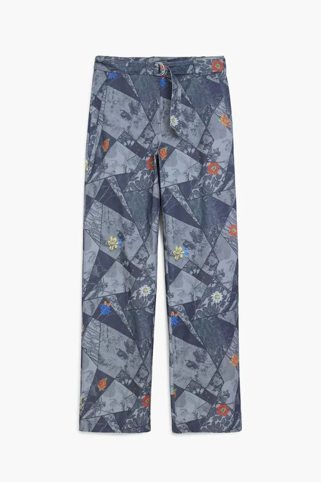 Pants Women Desigual Trousers Blue
