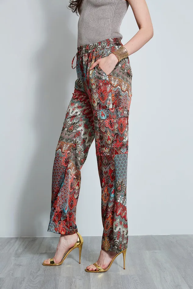 Pants Women Elie Tahari Paisley Cargo Pant MULTI