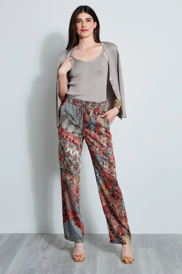 Pants Women Elie Tahari Paisley Cargo Pant MULTI