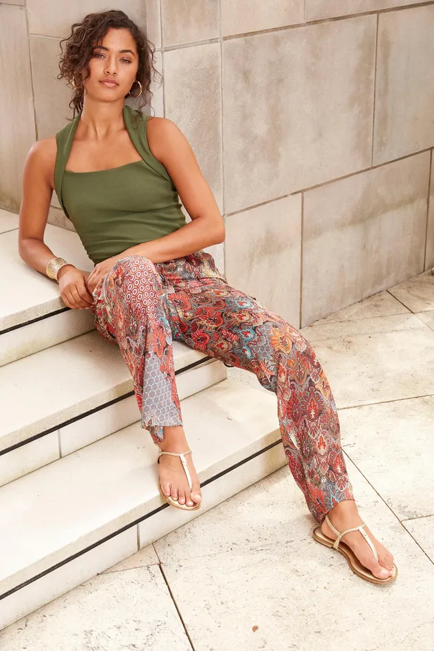 Pants Women Elie Tahari Paisley Cargo Pant MULTI