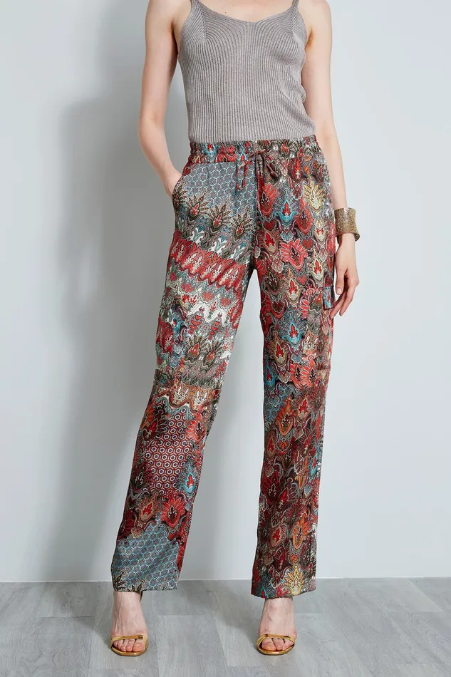 Pants Women Elie Tahari Paisley Cargo Pant MULTI