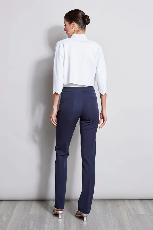 Pants Women Elie Tahari Straight Leg Stretch Pant NAVY YARD