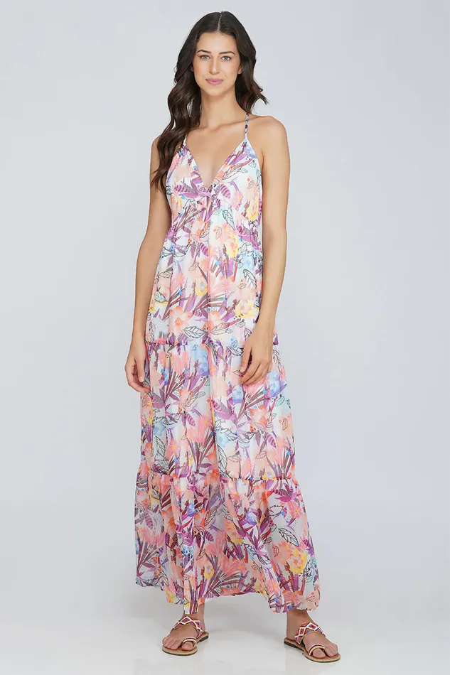 Passion Flower Maxi Dress Women Dresses America and Beyond