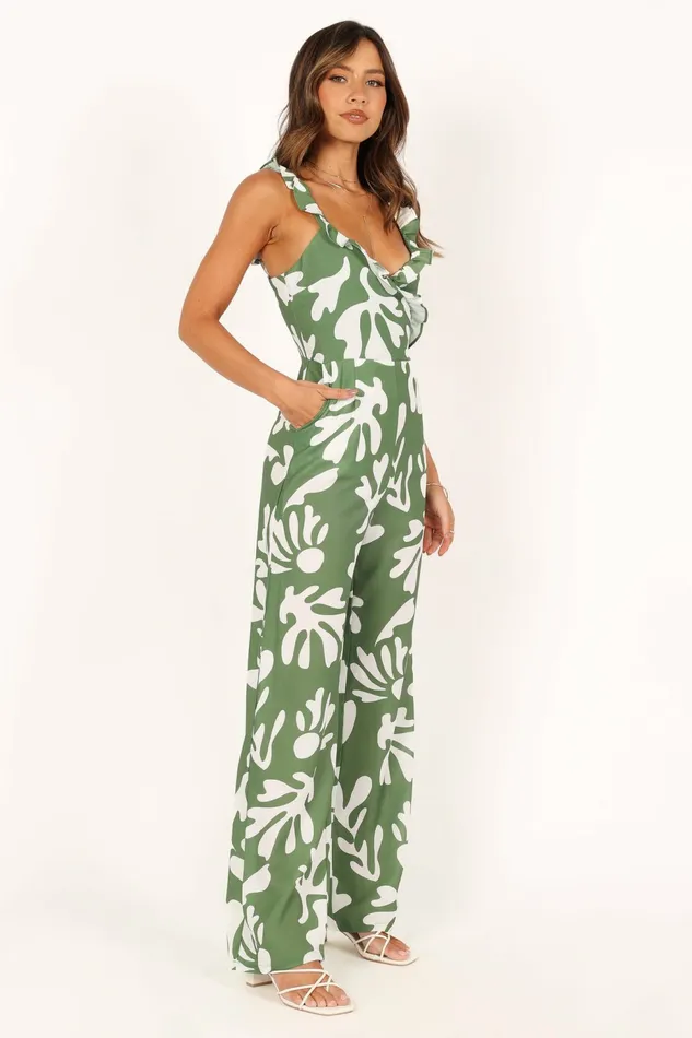 Payton Jumpsuit Khaki Women Jumpsuits and Rompers Petal and Pup