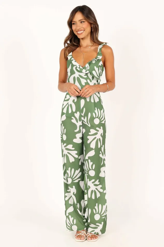 Payton Jumpsuit Khaki Women Jumpsuits and Rompers Petal and Pup