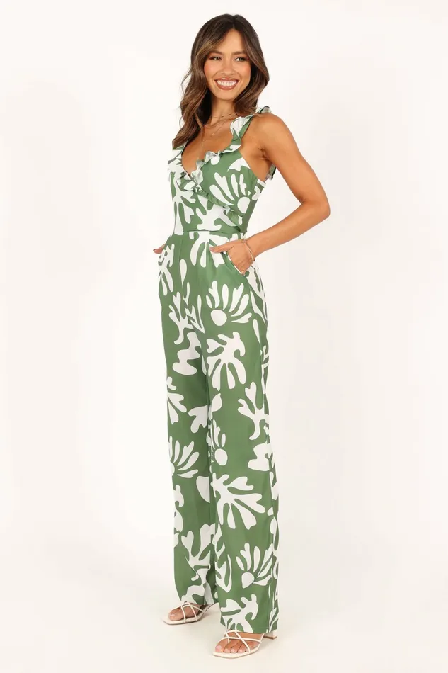 Payton Jumpsuit Khaki Women Jumpsuits and Rompers Petal and Pup