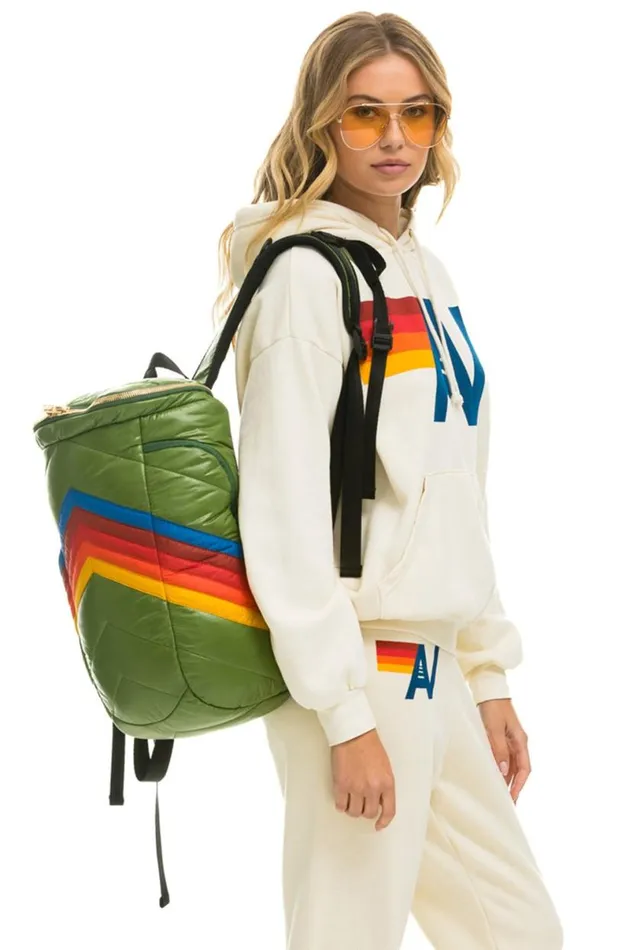 Peak Puffer Backpack 8211 Garden Green Glossy WomenMen Aviator Nation Backpacks Peak Puffer Backpack 8211 Garden Green Glossy WomenMen Aviator Nation Backpacks