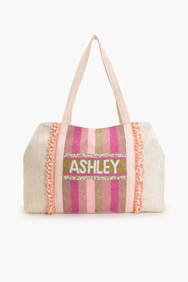 Personalize Rose All Day Pink Large Tote Travel and Beach Bags America and Beyond Women Personalize Rose All Day Pink Large Tote Travel and Beach Bags America and Beyond Women