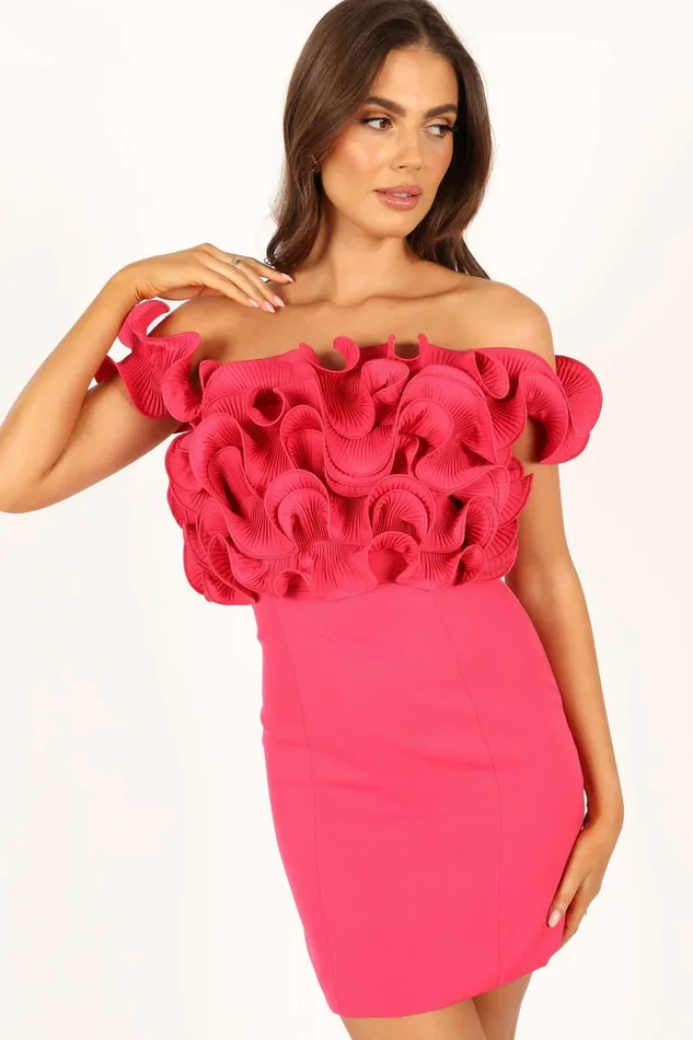 Petal and Pup Gemma Off Shoulder Mini Dress Hot Pink Women Off The Shoulder Dresses Petal and Pup Gemma Off Shoulder Mini Dress Hot Pink Women Off The Shoulder Dresses