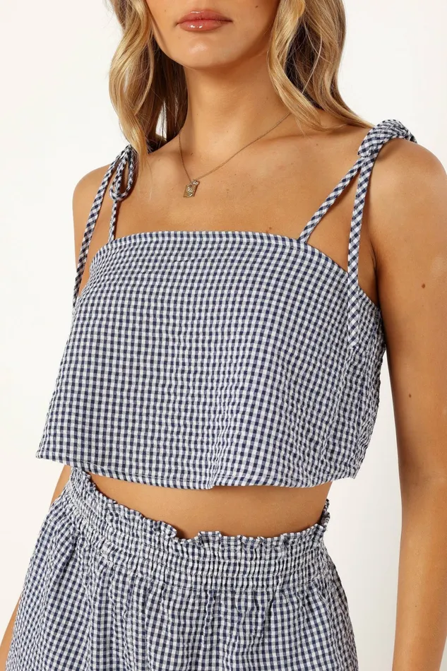 Petal and Pup Matching Sets Women Callum Short Set Navy Gingham
