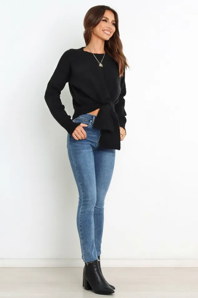 Petal and Pup Sweaters Women Captivate Knit Sweater Black