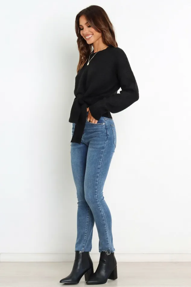 Petal and Pup Sweaters Women Captivate Knit Sweater Black