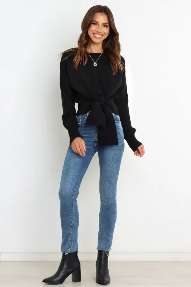 Petal and Pup Sweaters Women Captivate Knit Sweater Black