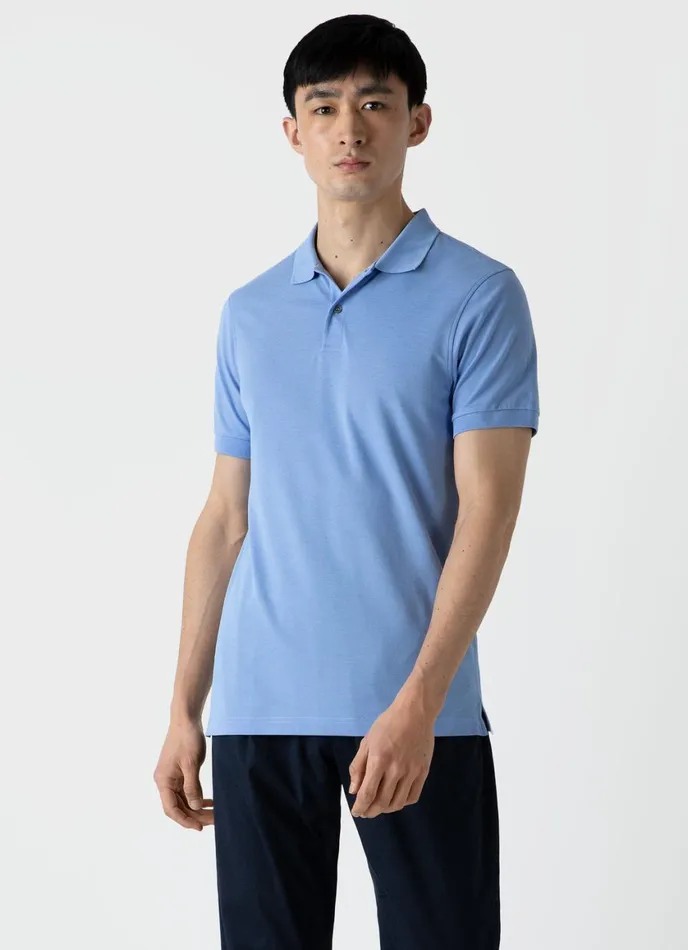 Piqu Polo Shirt Cool Blue Men SUNSPEL Polo Shirts