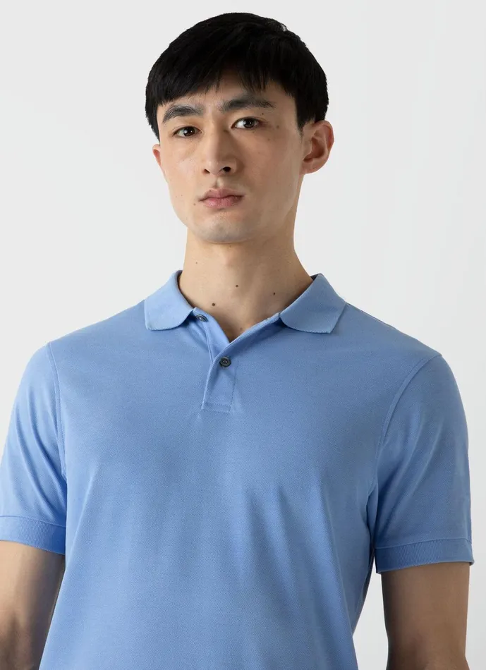 Piqu Polo Shirt Cool Blue Men SUNSPEL Polo Shirts