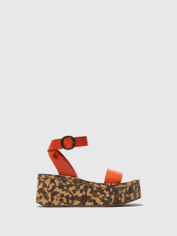 Platform Sandals CAMU034FLY SCARLET Women Fly London Sandals