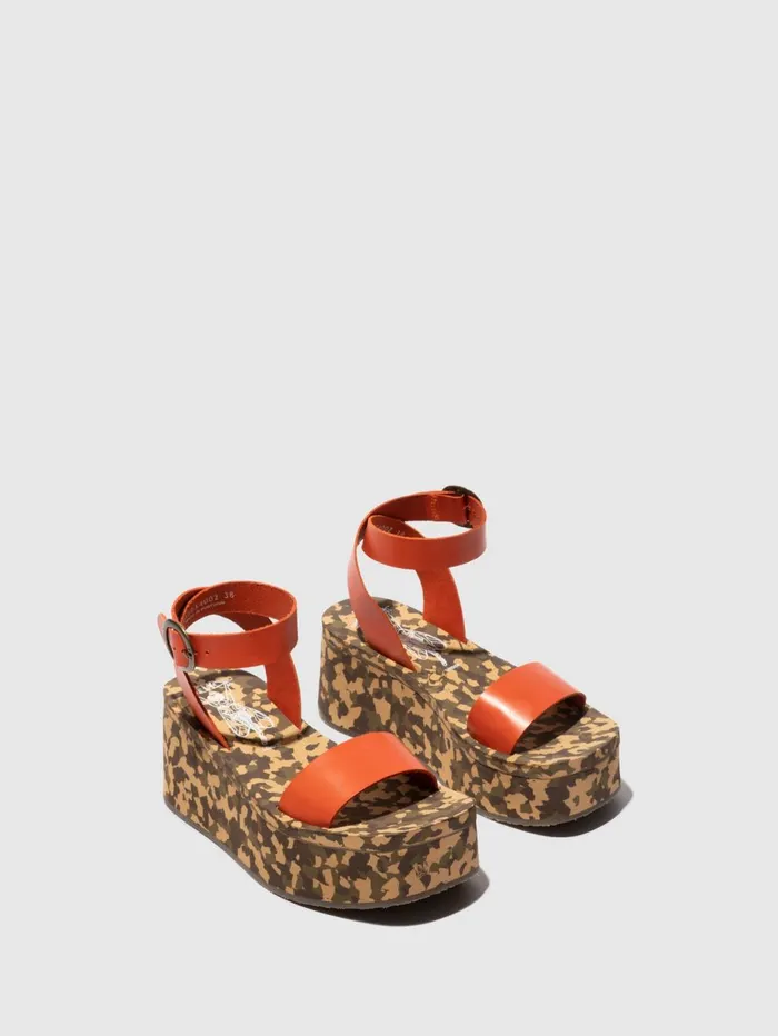 Platform Sandals CAMU034FLY SCARLET Women Fly London Sandals