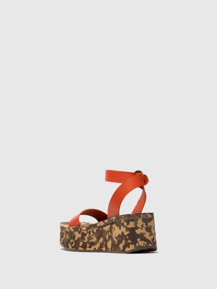 Platform Sandals CAMU034FLY SCARLET Women Fly London Sandals