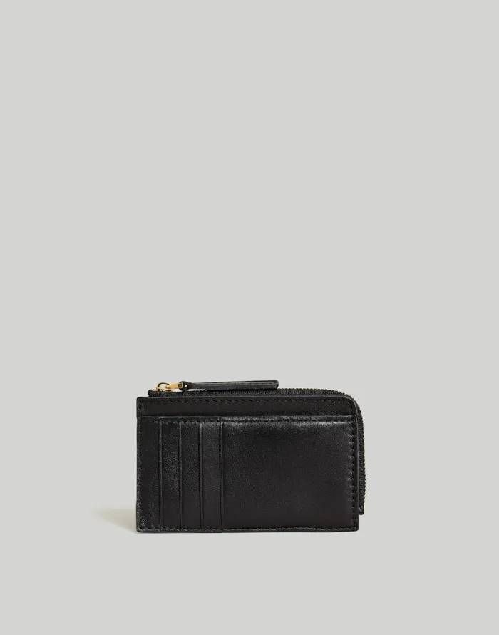 Pouches and Wallets Women Madewell The Zip Card Case Wallet True Black
