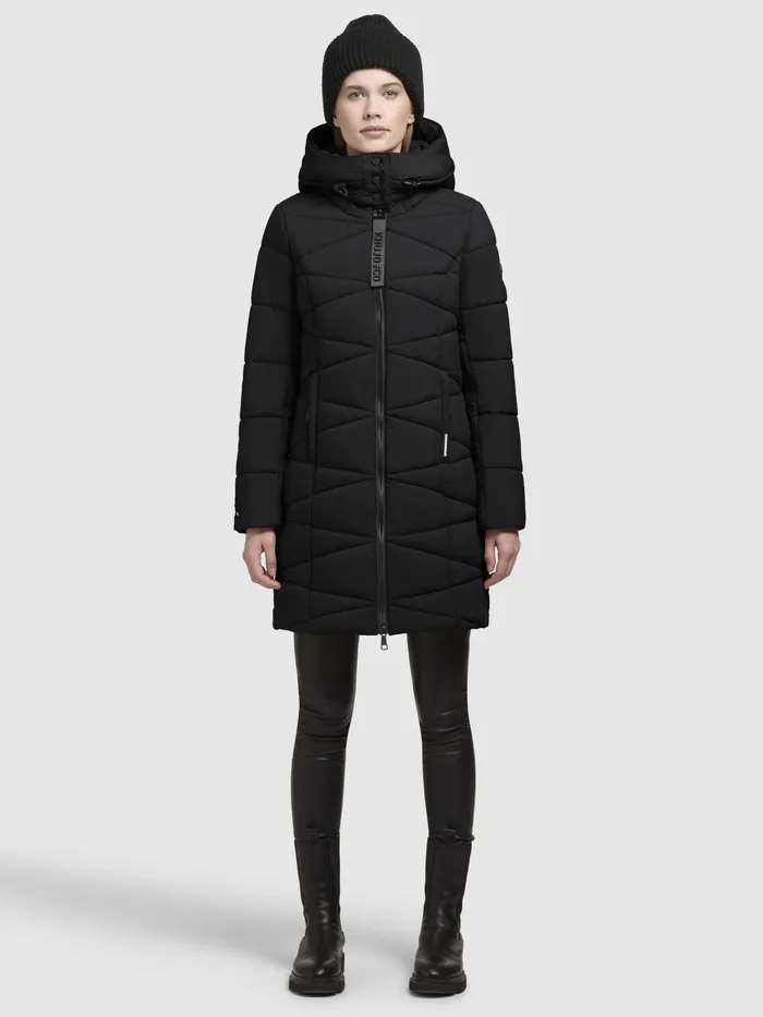 Puffer Coats Women KHUJO Mantel FITT3 Schwarz Schwarz