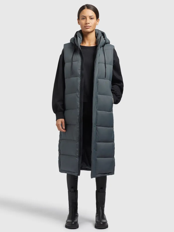 Puffer Vests KHUJO Women Weste MAGNETA MATT Grn Grn