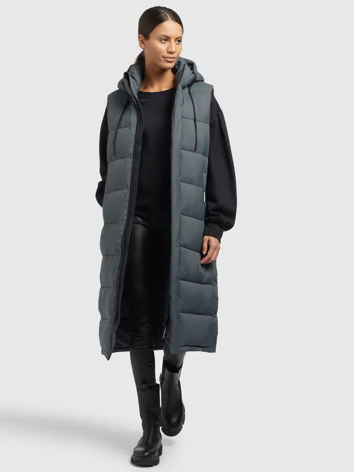 Puffer Vests KHUJO Women Weste MAGNETA MATT Grn Grn