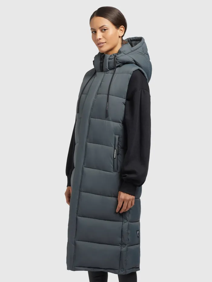 Puffer Vests KHUJO Women Weste MAGNETA MATT Grn Grn