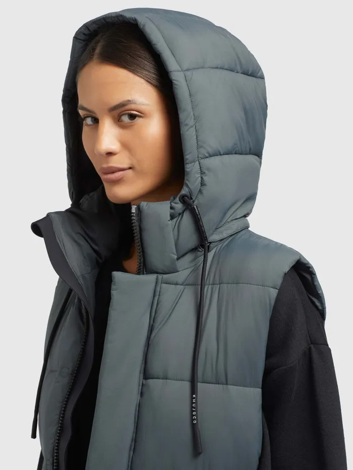 Puffer Vests KHUJO Women Weste MAGNETA MATT Grn Grn