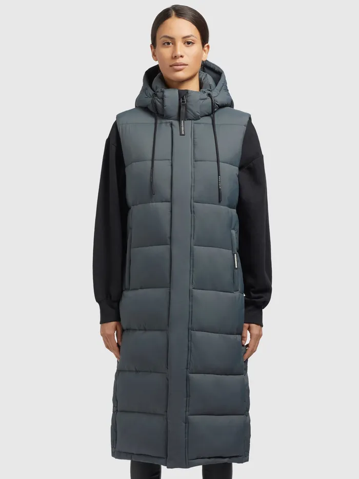 Puffer Vests KHUJO Women Weste MAGNETA MATT Grn Grn